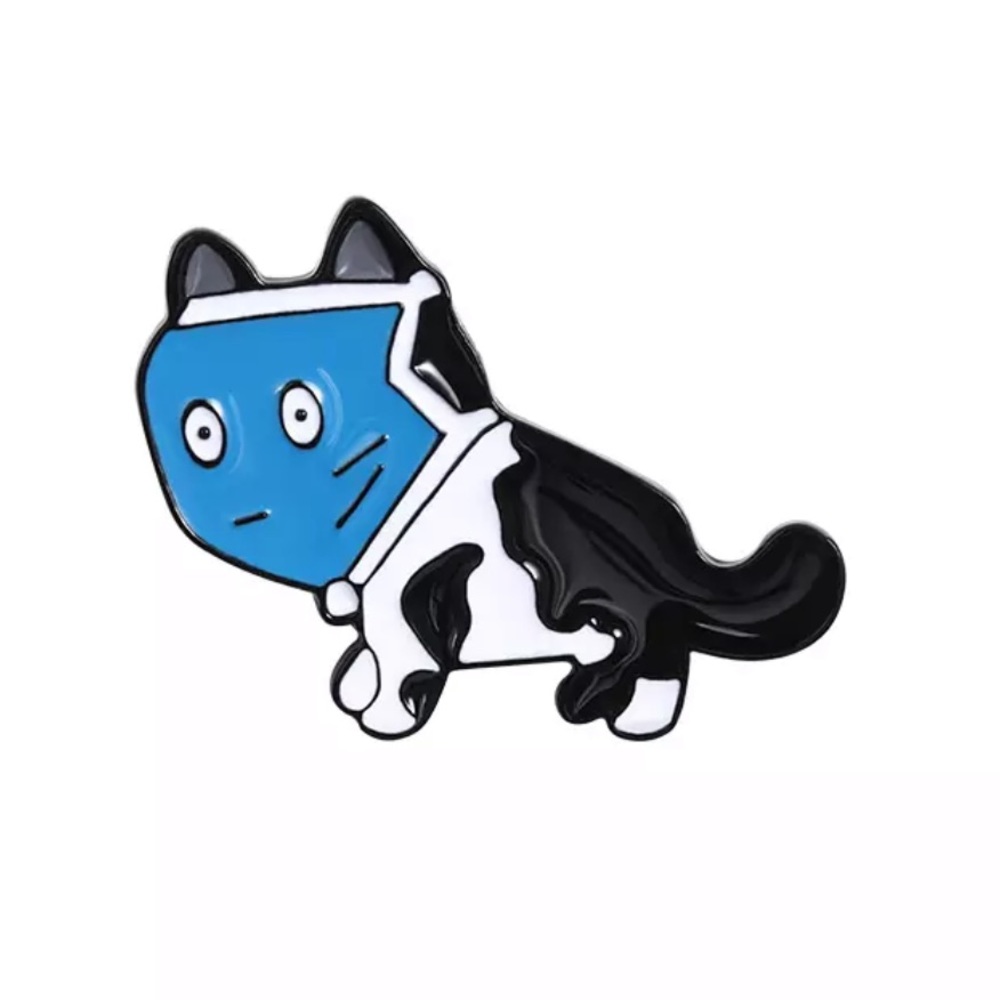 Funny Healthcare Cat Enamel Pin Covid Vet Tuxedo Cats Nurse Scrubs Metal Badge